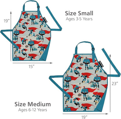 Urban Infant Little Helper Kids Apron - Children's Cooking Art Gardening - Great Gift for Toddler Boys and Girls