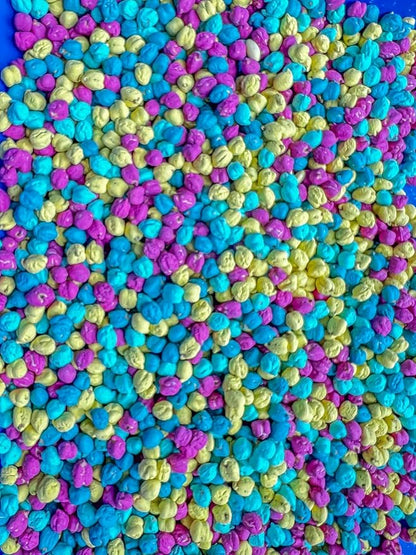 Colored Chickpeas for Sensory Play and Sensory Bins - Many Different Seasonal Colors (4 Cups, Summer 3)