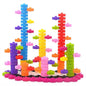 Gears Interlocking Learning Set, STEM Construction Toy Set - Building Kids Toys 180 Pcs - 10 Colors