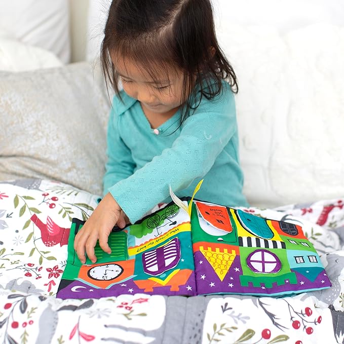 Melissa & Doug Soft Activity Baby Book - The Wonderful World of Peekaboo! Lift The Flap Busy Book for Toddlers, Sensory Toys for Babies and Toddlers