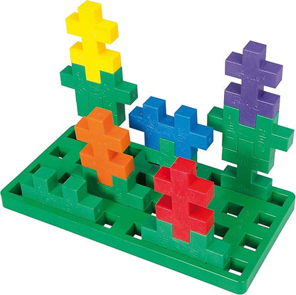 PLUS PLUS Learn to Build Big, Building Toys Set for Toddlers and Preschoolers, Stem Toys for 3+ Year Old, 60 Interlocking Blocks - Basic