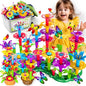 Doloowee 102Pcs Flower Garden Building Toys for Girls 3 4 5 6 7 Year Old, Upgrade DIY Building Stacking Toys, STEM Preschool Educational Toddler Toys Brain Development Kindergarten Kids Toy