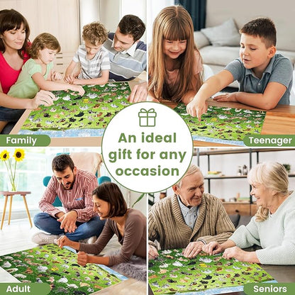 1000 Pieces Puzzles for Adults, Pooping Puppies Puzzle, Dogs Jigsaw Puzzles 1000 Pieces, Funny Gifts for Dog Lovers Friends, Perfect White Elephant Gag Gift, Dog Puzzle as Funny Home Party Decorations