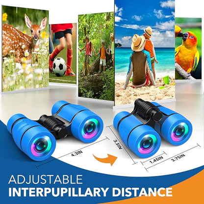 Toys for 3-7 Year Old Boys: LET'S GO! Binoculars for Kids with Bird Watching Manual Christmas Birthday Gifts for 4 5 6 7 8 Year Old Boy Girls Outdoor Toy for Kid Ages 5-7 Toddler Camping Telescope