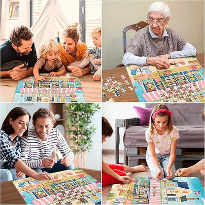 Puzzles for Adults 500 Pieces, Coastal Puzzle, Seaside Jigsaw Puzzles 500 Piece for Adults Kids Seniors, Recycled Cardboard Puzzle for Game Night Family Friends, 20.5x15 in Home Decor