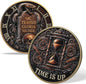 AtSKnSK Memento Mori Coin Momento Mori Coin Skull Coin Stoic Gifts Memento Mori Calendar Living Memento Mori Amor Fati Coin (Gravestone Skull Snake)