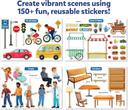 Skillmatics Activity Kit - Creative Storytelling & Skill Building with 150+ Reusable Stickers, Educational, Mess-Free Fun, Preschool & Kindergarten Toy, Gifts for Kids Ages 3, 4, 5, 6, 7
