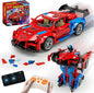 2 in 1 Remote Control Racing Car Building Blocks, Compatible with Lego STEM Toy Building Toys 694 PCS, Gifts Toys for Age 6-12 Years Old Kids Boys