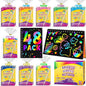 Party Favors for Kids 4-8-12: 48 Pack Scratch Rainbow Art Crafts Notebook, Coloring Book Goodie Bags Stuffers Kit, Bulk Birthday Easter Gift Classroom Prizes Girl Boy Toddler