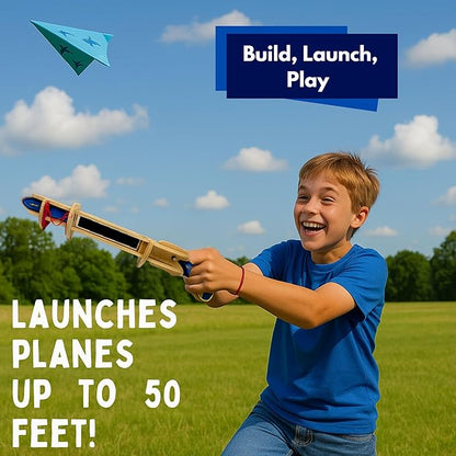 PATHFINDERS STEM Kit – Paper Airplane Launcher | Science Kits for Kids | stem Toys Physics Toys | Kids Engineering kit | Learning Resource