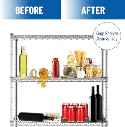 Sterling Shelf Liners Wire Rack Covers: Long-Lasting Shelf Liner Cover for Wire Shelving: Premium Cover Mats for Shelves in Pantry, Closet, etc: 18x36 Inch: Graphite, Set of 4