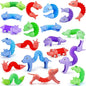 20Pcs Animal Pop Tubes Fidget Toys,Party Favors, Carnival Prizes,Birthday Gifts for Kids, Stress Relief Sensory Toys for Kids 3-8, Piñata Stuffers