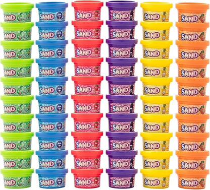Crayola Silly Scents Play Sand – 60 Mini 1oz Tubs of Moldable Sensory Sand in 6 Bright Colors | Halloween Party Favors, Trick or Treat Goodie Bags, Classroom Prizes, Sensory Toys, Christmas Gifts