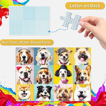 Puzzles for Kids Ages 6-8 8-10 10-12 Year Old and Seniors- Cute Dogs Portrait Jigsaw Puzzle- 100 Piece Puzzles Colorful Children Puzzles Educational Toys Puppy Animal Puzzle as Home Decor