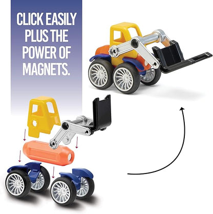 Play Brainy Magnetic Toy Cars Set – 90 Pieces (Montessori Educational Toy for Toddlers and Preschoolers) Helps with Developmental Skills