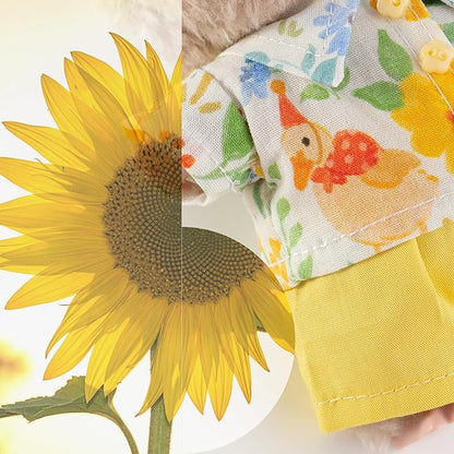Clothes for Labubu(NO Doll), Shirt Set for Clothes 17cm Doll Accessories Suit, with Casual Design, Soft Knitted Premium Fabric for Dress Up, Play & Collector Display, Summer Yellow