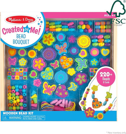 Melissa & Doug Created by Me! Bead Bouquet Deluxe Wooden Bead Set with 220+ Beads for Jewelry-Making