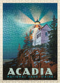 MyPuzzle Acadia National Park: Lighthouse at Night - Premium 500 Piece Jigsaw Puzzle for Adults