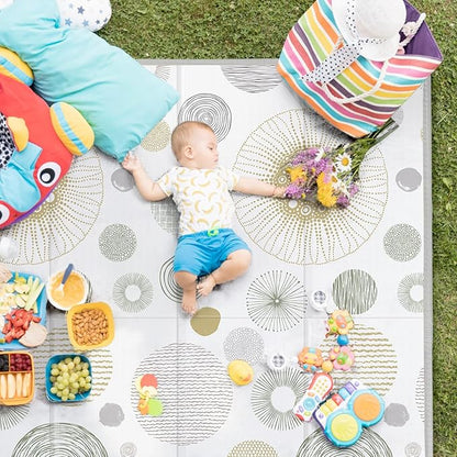 79x71 Baby Play Mat,Extra Large Baby Mat for Floor, Foldable Play XPE Foam Mat, Reversible Crawling Mat for Baby, Safe,Waterproof,Thick Playmats for Babies and Toddlers,Indoor Outdoor Use