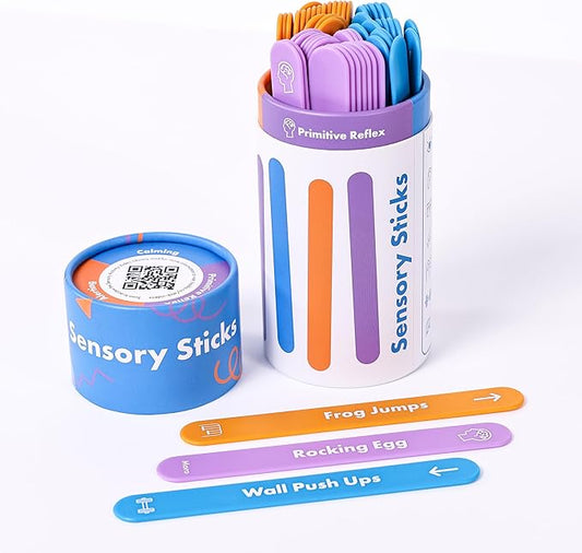 Harkla Sensory Sticks – 60 Sensory Activities to Help Kids Relax, Refocus and Reduce Anxiety | Easy-to-Use Brain Break Kit | Science Backed - Occupational Therapist Approved