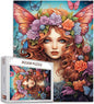 Tucocoo Flower Fairy Girl Jigsaw Puzzle 1000 Pieces Puzzles for Adults, Butterfly Woman Art Jigsaw Puzzles for Challenging Family Activity Games 27 x 20 inch Colorful DIY Puzzle for Home Decor Gifts