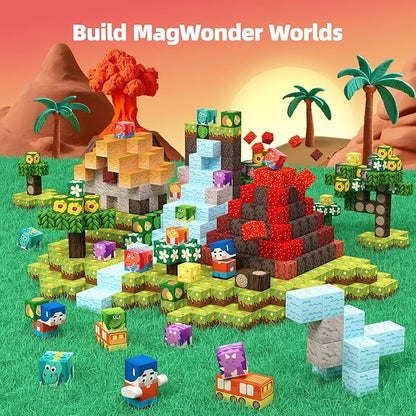 GobiDex Magnetic Blocks Kids Building Toys for Boys Girls 3+, Game-Based Build Jurassic MagWonder with Magnet Construction Dinosaur Toys, Upgraded STEM Sensory Gift for Birthday