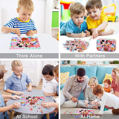 LELEMON Puzzles for Kids Ages 4-6, 60 Piece Puzzles for Kids Ages 3-5 in a Metal Box, Educational Kids Puzzles Jigsaw Puzzles for Kids Ages 4-8 Childrens Puzzle Games Puzzle Toys for Girls and Boys