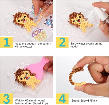 Non-Iron Fuse Beads Kit 3220 Pcs Beads in 32 Colors Unlimited Creativity Starter Kit
