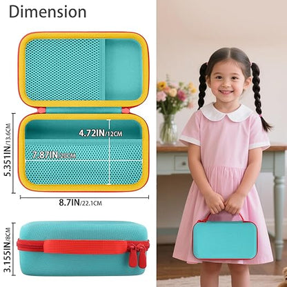 co2CREA Storage Organizer Case for 3D Printing Pen Set, Hard Case Compatible with SCRIB3D P1/Advanced, MYNT3D Super/Advanced, 3Doodler Start+/Flow/PRO and Filament Refill（Green Case +Red Zipper）