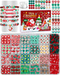 Christmas Polymer Clay Beads, 10mm Heishi Spacer Beads for Jewelry Making, Mixed DIY Crafts Supplies for Bracelet, Necklace, Earrings, Hair Accessories and Holiday Crafts