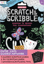Ooly Mini Scratch & Scribble Art Kit - 6 Card Rainbow Scratch Art Set Gifts for Kids, Travel-Friendly Craft Kit, Wooden Tool Included - Cutie Cats