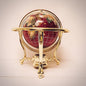 Unique Art Since 1996 10-Inch Tall Table Top Pink Pearl Swirl Ocean Gemstone World Globe with Gold Tripod Stand (PINK PEARL)