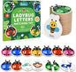 Ladybug Self Correcting Alphabet Puzzle: Letter Matching Games for Toddlers 3-5, 52pcs Double-Sided Montessori ABC Puzzles Cards Preschool Learning Activities Educational Toy Gift for Kids
