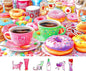 500 Pieces Puzzles for Adults Colorful Donuts Coffee Jigsaw Puzzle Letter on Back No Dust Difficult Unique Family Challenging Food Puzzles Gift Toy for Adults Seniors Perfect for Game Nights （23"x15"）