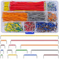 840 Pcs Breadboard Jumper Wires Kit, 14 Lengths Solderless Flexible Connecting Cables, Pre-Stripped & Pre-Formed Right Angles, for Arduino, DIY Electronic Projects, PCB Circuit Boards