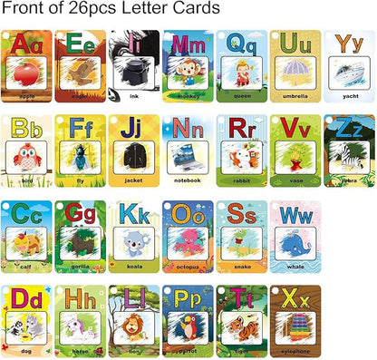 Coolplay A-Z 26 Alphabet Water Cards, Children Drawing Card for Kids Educational Toys for Travel