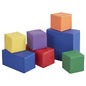 ECR4Kids SoftZone Big Foam Building Blocks, Soft Playset, Assorted, 7-Piece