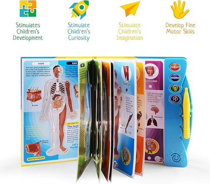 Human Body Book for Kids. Anatomy Book for Kids with Illustrated and Voice Guide to Different Parts of Body.This Human Body Activity and Science Book Makes Learning Fun.