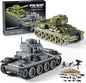 WW2 Army Tanks Toy Building Sets (1008 Pieces) Compatible with Lego, Create a Soviet T-34 & German Panzer 38(t) Tank, Great Military Model Toys Gift for Boys, Kids, and Teens Age 8+
