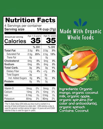 Amara Smoothie Melts - Mighty Sweet Greens - Baby Snacks Made With Fruits and Vegetables - Healthy Toddler Snacks For Your Kids Lunch Box - Organic Plant Based Yogurt Melts - 6 Resealable Bags