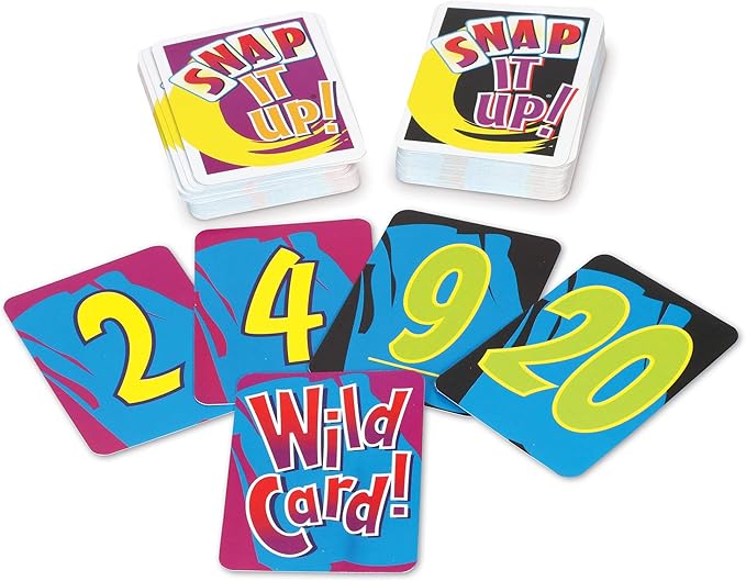 Learning Resources Snap It Up! Math: Addition and Subtraction Card Game,90 Cards, 2-6 players, Grades 1+, Ages 6+