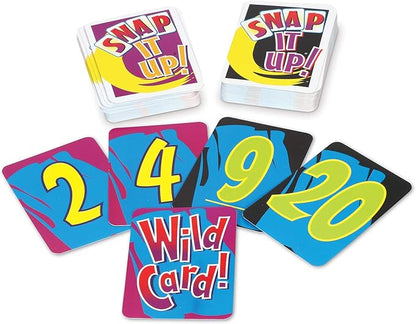 Learning Resources Snap It Up! Math: Addition and Subtraction Card Game,90 Cards, 2-6 players, Grades 1+, Ages 6+