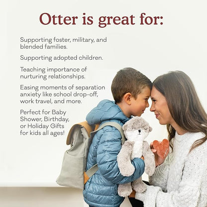 Slumberkins 14" Otter Kin & 2 Board Books Complete Set Bundle | Promotes Family Bonding, Building Connections & Acceptance | Social Emotional Learning, Ages 0+ (Otter Kin Plush + 2 Board Books)