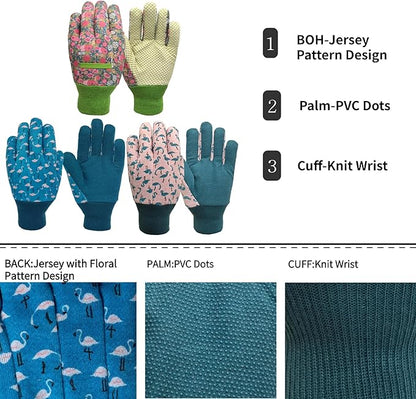 Kids Gardening and Garden Gloves for Toddler,Children's Yard Work Glove,Gift,Cute Pattern,Age3-8