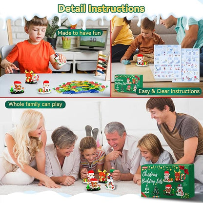 Eelexa Christmas Building Toys Set Includes Santa Claus, Snowman, Reindeer, Gingerbread, Christmas Building Blocks for Kids, Boys and Girls, Ages 6+ (853 Pcs)