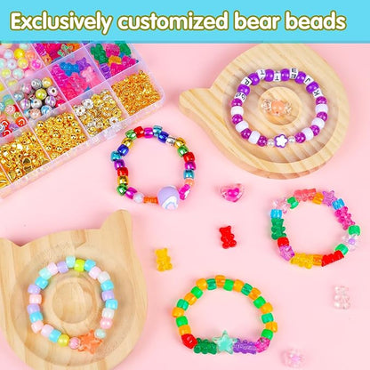 SJZWSD Friendship Bracelet Making Kit– 6 Boxes of Pony, Seed, Clay & Letter Beads, UV Glow in The Dark Beads, Tools & Charms – Jewelry Craft Kit for Kids & Adults