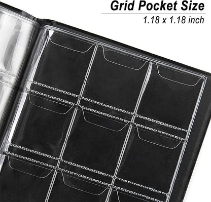 2 Pack of 120 Pockets Coin Album, 4.4 x 6.1 Handy Souvenir Penny Book, Coins Collection Holder for Pennies Collecting Passport, Hobby Coin Collector, Money Specie Display Storage Case (Black)