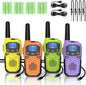 Walkie Talkies for Adults- WokTok Long Range Two Way Radio for Camping Hiking Hand Held Hiking Accessories Camping Gear Xmas Birthday Gift for Kids,SOS Siren,NOAA Weather Alert,4 Radios