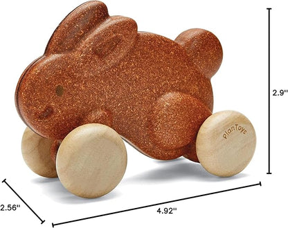 PlanToys Push Along Bunny - Brown