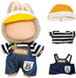 17cm Doll Clothes,15cm Dolls Outfit Set,Accessories for Dolls,Stylish Clothes Set Dress Up (No Doll) (Blue Overalls Suit+Hat)